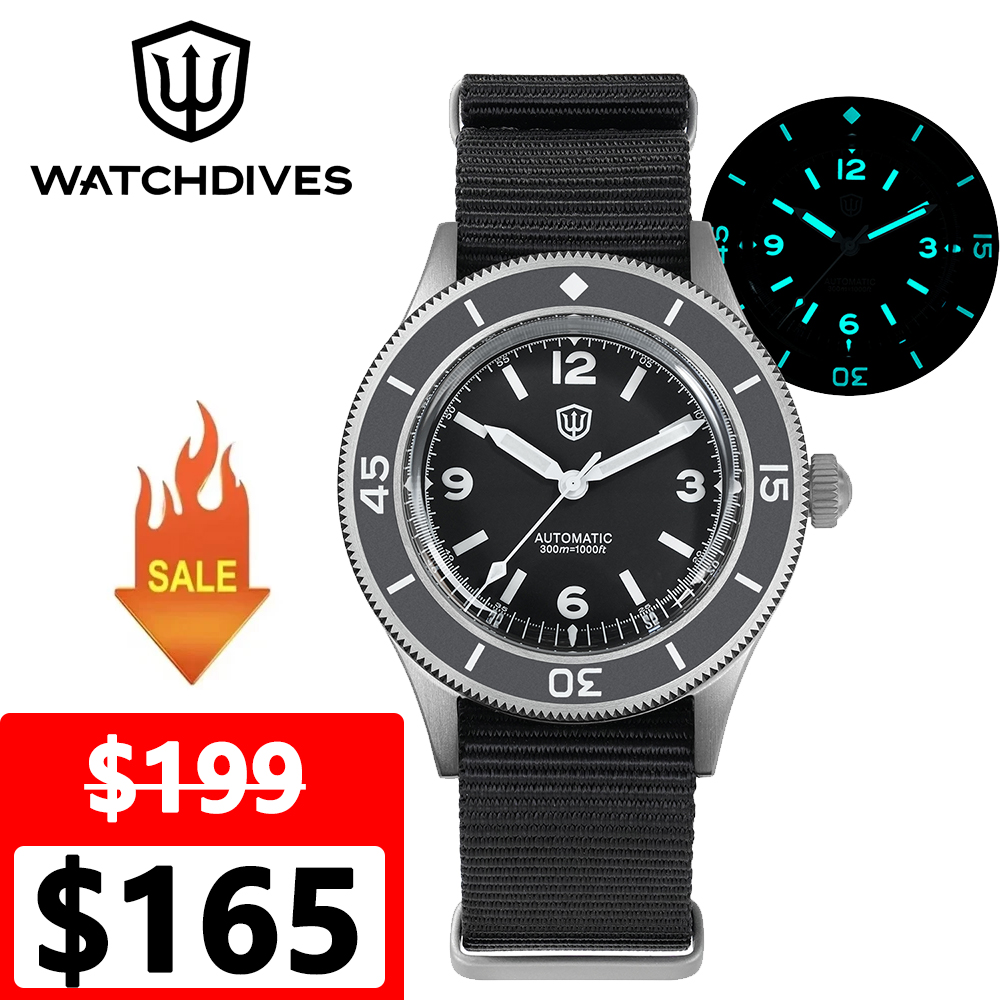 Titanium Automatic Watch 300M Sapphire - Watchdives WD50Ti Titan-Taucheruhr WD50F NH35 Automatikwerk
