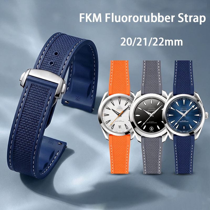 Fkm Rubber Dive Watch Strap 20Mm - FKM Faltschließe Armband 20mm 21mm 22mm