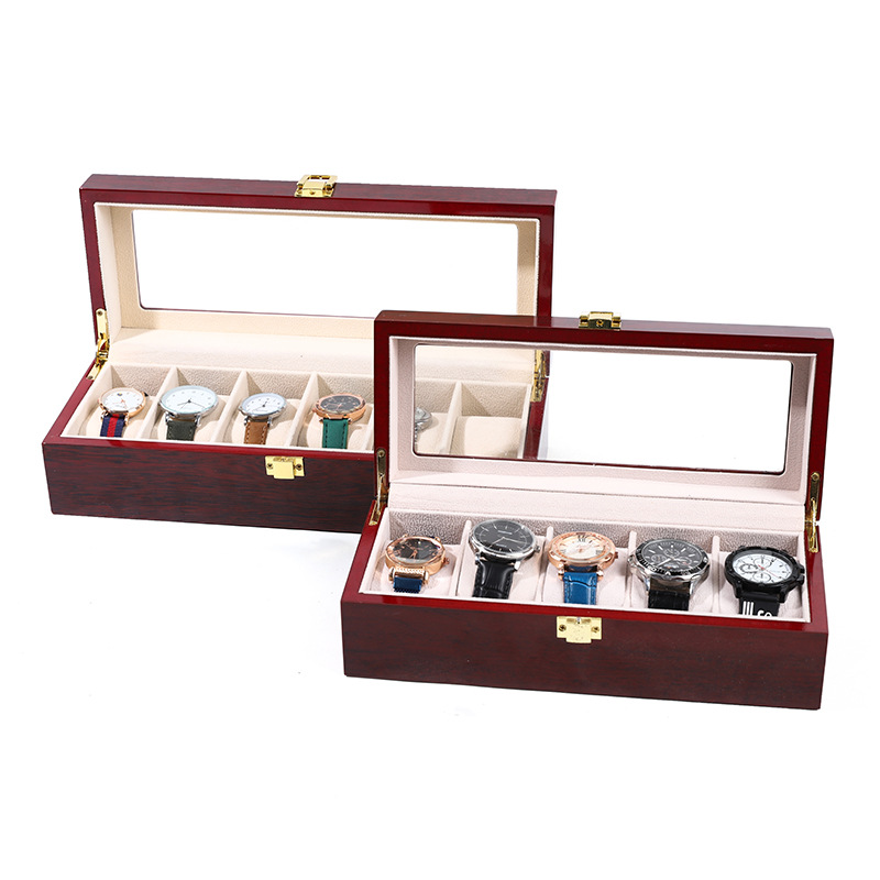 Watch Display Case Glass Top 12 Slots - Luxus 2/3/5/6/10/12 Slots Uhr Box Organizer