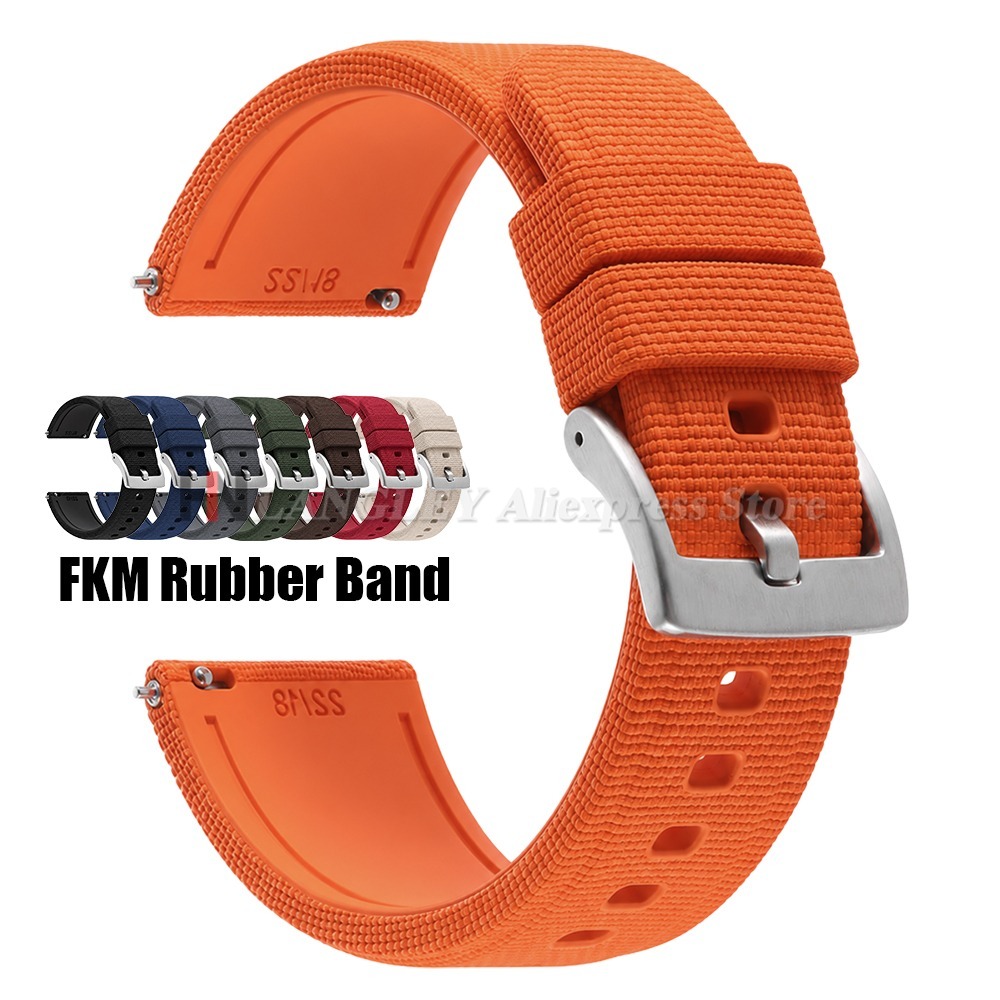 Fkm Rubber Dive Watch Strap 20Mm - FKM Fluorkautschuk Uhrenarmbänder 20mm 21mm 22mm