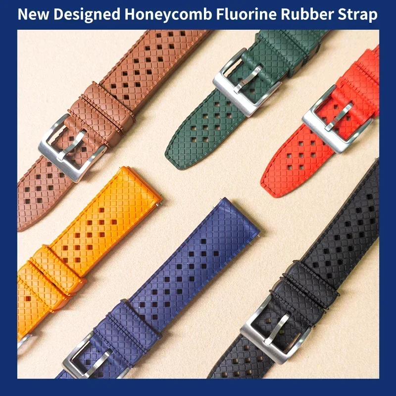 Fkm Rubber Dive Watch Strap 20Mm - Hochwertiges FKM-Uhrenarmband, 20 mm, 22 mm,