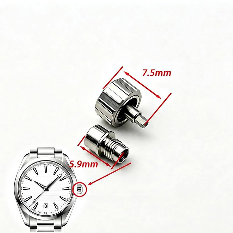 Watch Crown Screw Down Replacement - Durchmesser 6,5mm Länge 7,5mm Uhrenkrone Mod