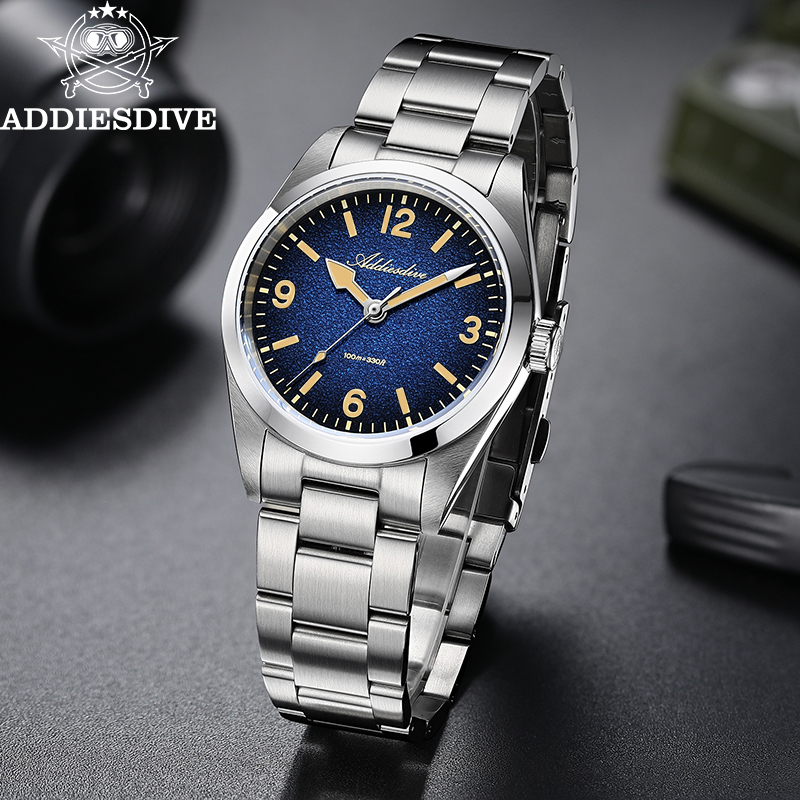Watch Crown Screw Down Replacement - ADDIESDIVE 36mm Herren-Quarzuhr 2035 Saphirglas 100M