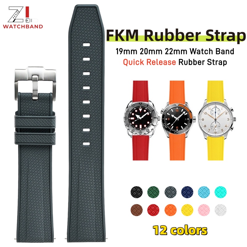 Fkm Rubber Dive Watch Strap 20Mm - Fluorkautschuk-Armband 19mm 20mm 21mm 22mm für