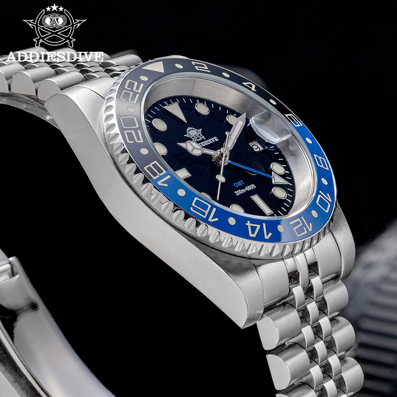 Watch Crown Screw Down Replacement - ADDIESDIVE 40mm GMT Uhr Herren Top-Marke