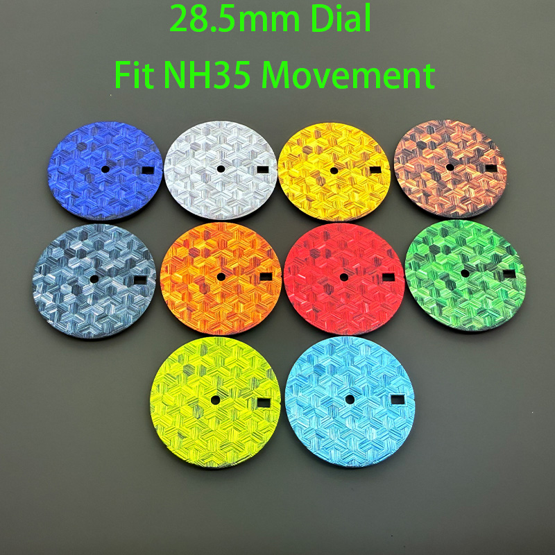 Watch Dial Custom Sterile 28.5Mm - Maßgefertigtes 28,5mm Uhrenzifferblatt mit Gewebemuster und
