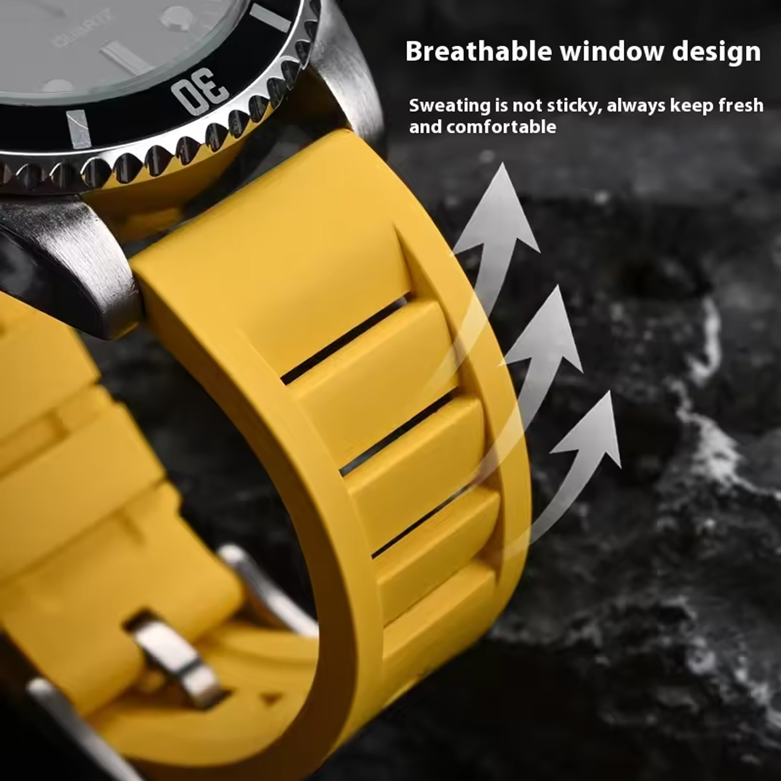 Hochwertiges Fluorkautschuk-Uh – Fkm Rubber Dive Watch Strap 20Mm Bewertung und Preis