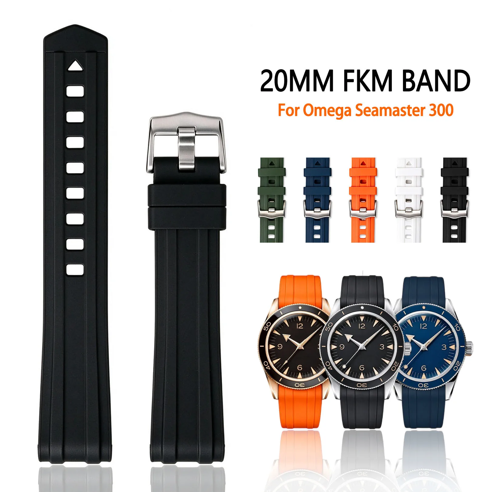 20mm FKM Fluorkautschuk Uhrena – Fkm Rubber Dive Watch Strap 20Mm Bewertung und Preis