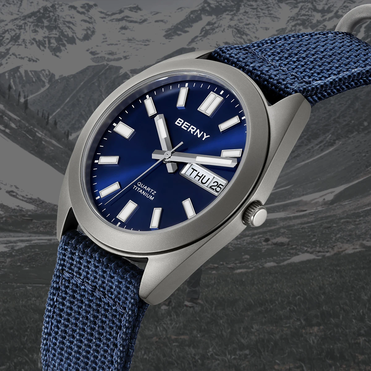 BERNY Titan Herrenuhr Supper L – Field Watch Titanium 100M Sapphire Bewertung und Preis