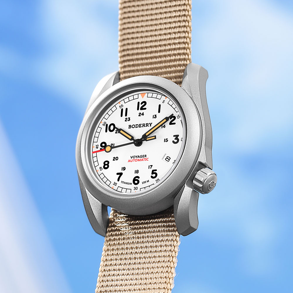 Boderry Voyager Herren Leichtg – Field Watch Titanium 100M Sapphire Bewertung und Preis