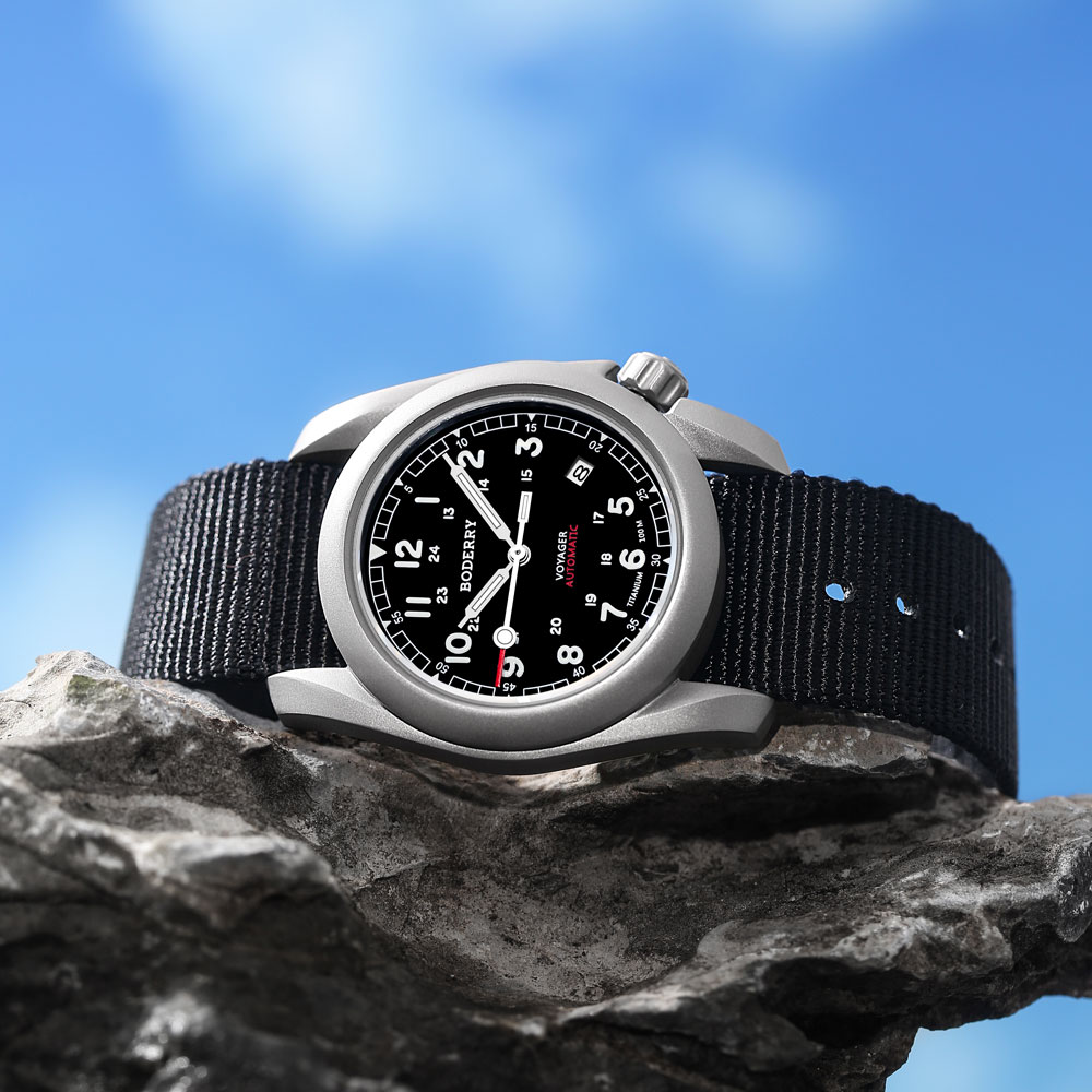 Boderry Voyager Herren Leichtg – Field Watch Titanium 100M Sapphire Bewertung und Preis