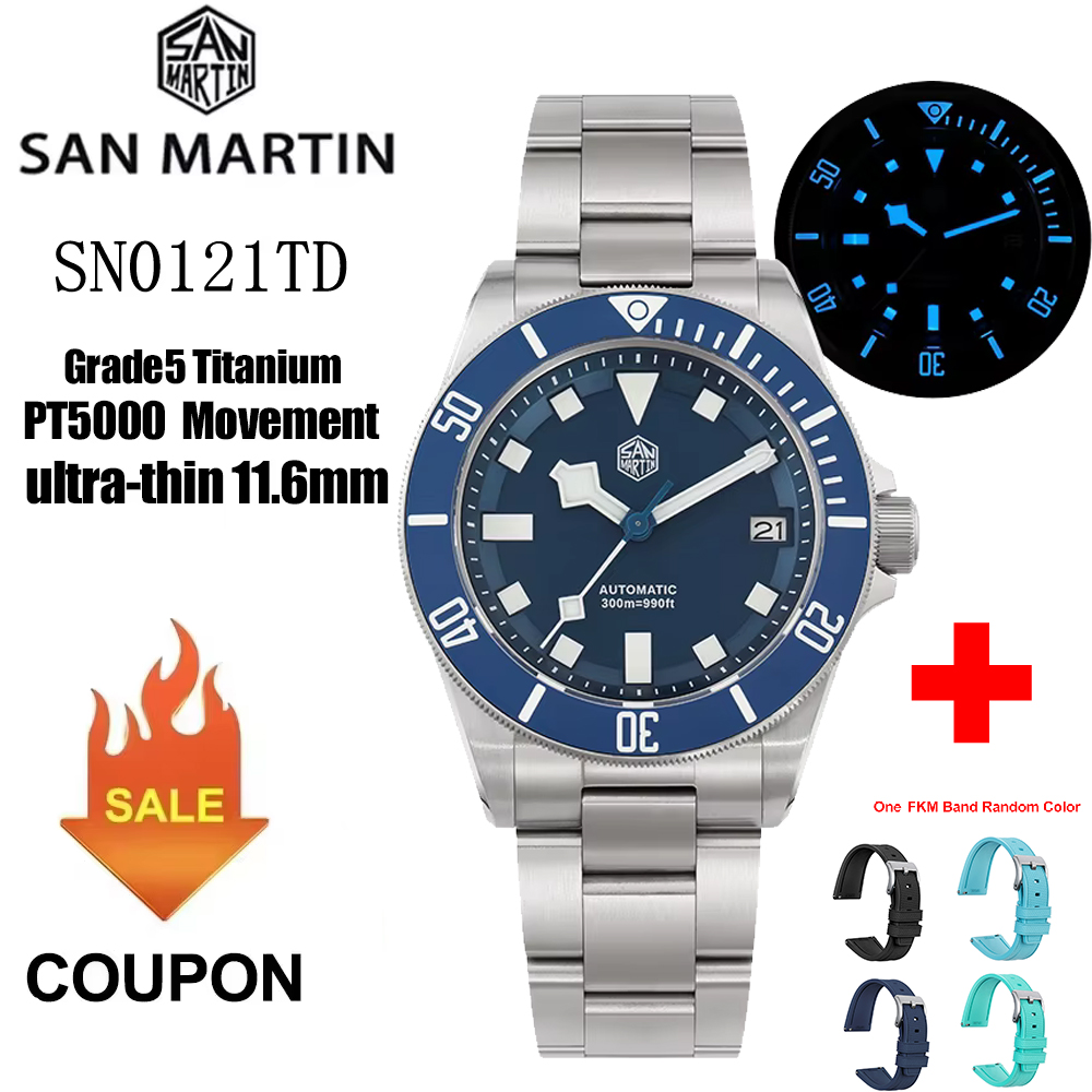    San Martin Grade5 Titan-Uh – Titanium Automatic Watch 300M Sapphire Bewertung und Preis