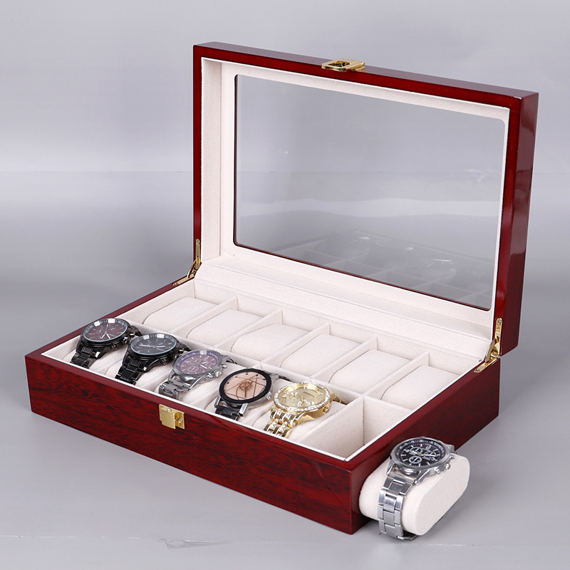 2/3/5/6/10/12 Slots Uhren box  – Watch Display Case Glass Top 12 Slots Bewertung und Preis