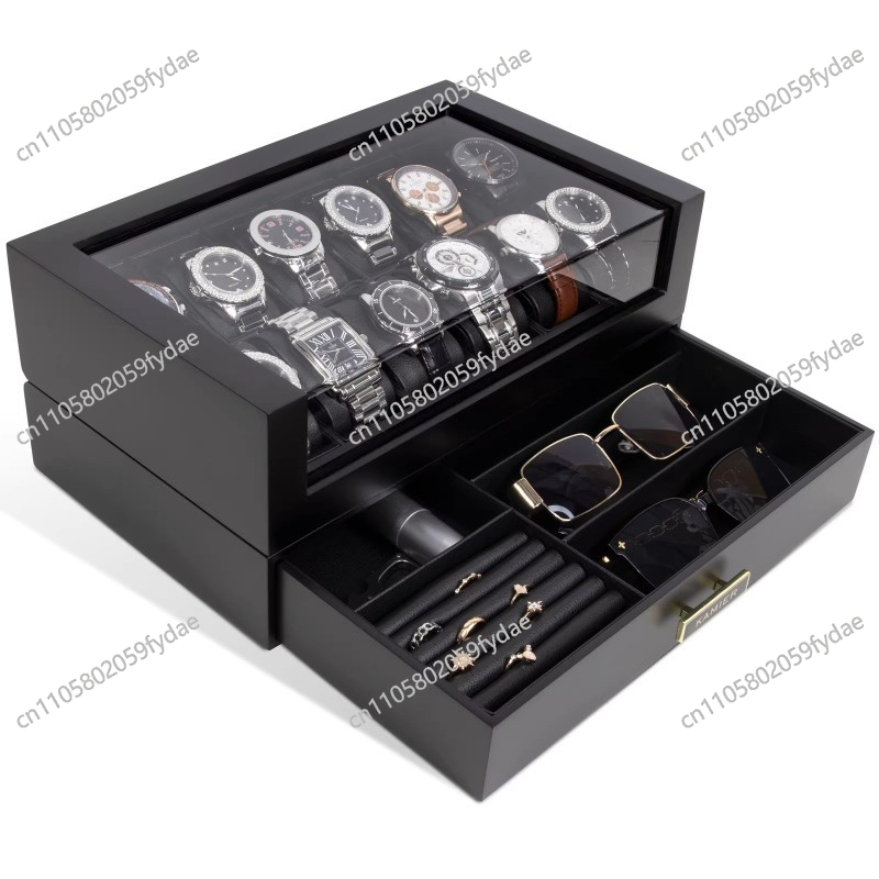 12-Fächer Holz-Uhrenbox mit Gl – Watch Display Case Glass Top 12 Slots Bewertung und Preis