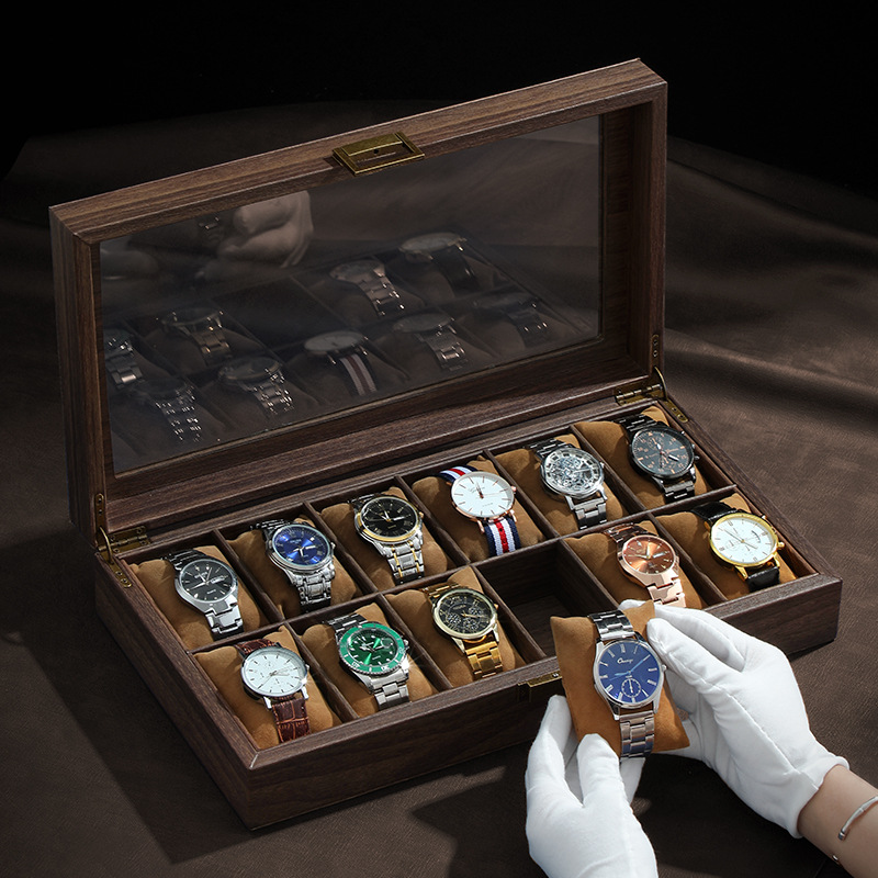 3/6/10/12 Slots Vintage Holzma – Watch Display Case Glass Top 12 Slots Bewertung und Preis