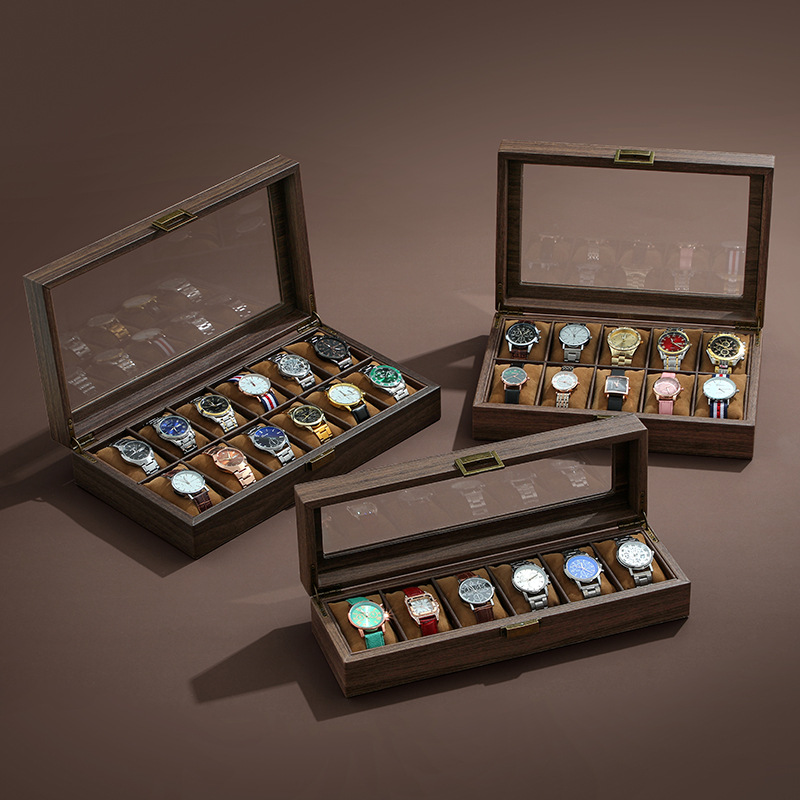3/6/10/12 Slots Vintage Holzma – Watch Display Case Glass Top 12 Slots Bewertung und Preis