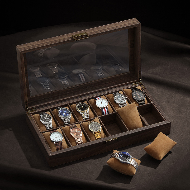 3/6/10/12 Slots Vintage Holzma – Watch Display Case Glass Top 12 Slots Bewertung und Preis