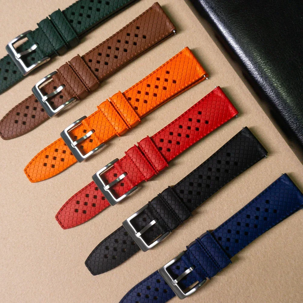 Hochwertiges FKM-Uhrenarmband, – Fkm Rubber Dive Watch Strap 20Mm Bewertung und Preis