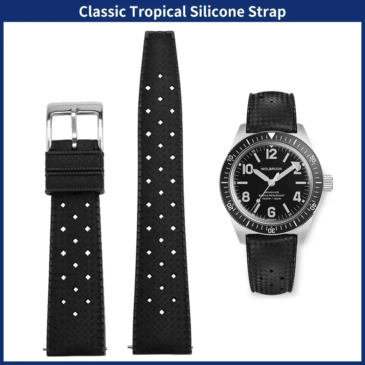 FKM-Uhrenarmband, 20 mm, 22 mm – Fkm Rubber Dive Watch Strap 20Mm Bewertung und Preis