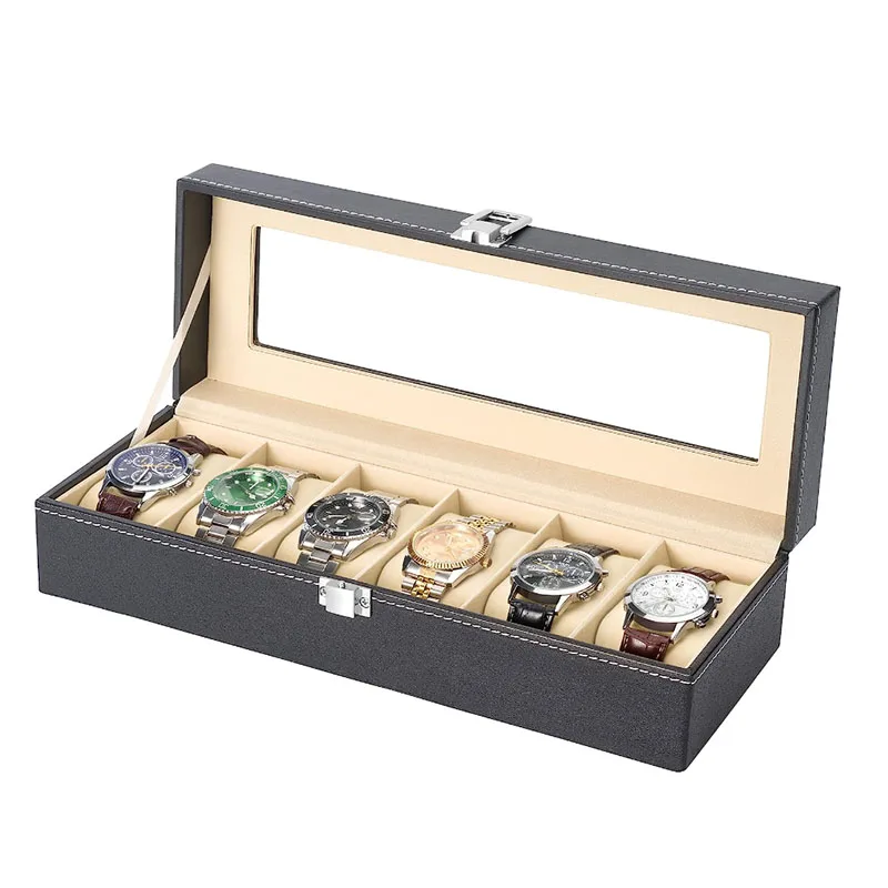 2/3/6/10/12 Slot PU Leder Uhr  – Watch Display Case Glass Top 12 Slots Bewertung und Preis
