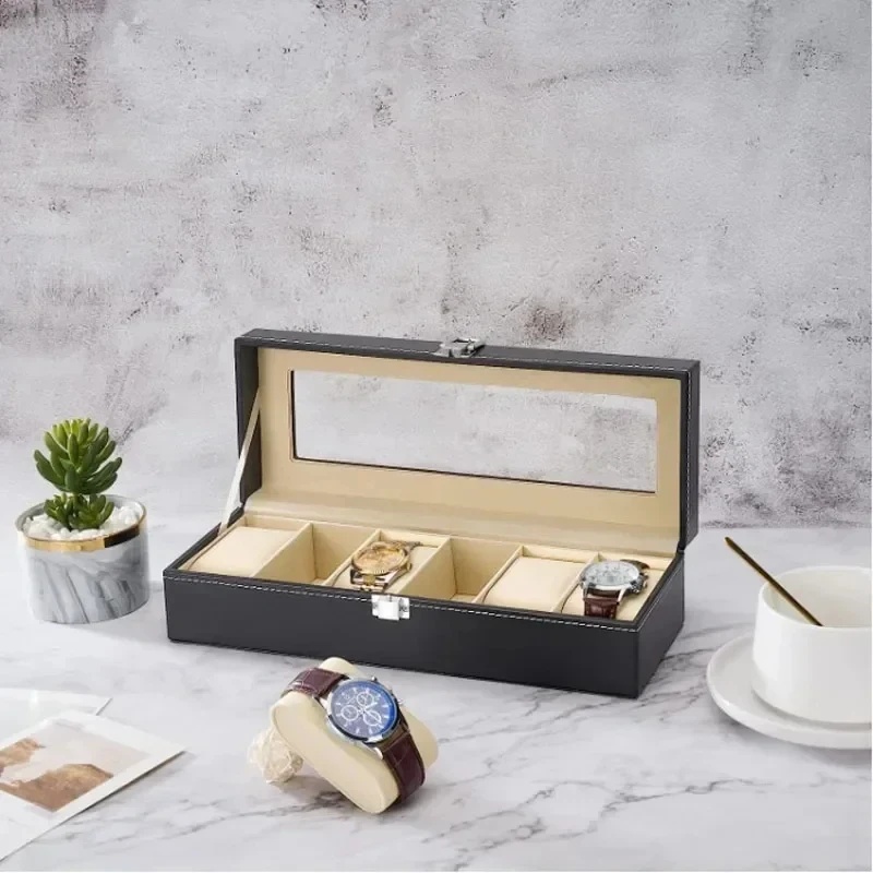 Uhrenbox aus PU-Leder mit Glas – Watch Display Case Glass Top 12 Slots Bewertung und Preis