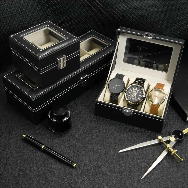 Uhrenbox aus PU-Leder mit Glas – Watch Display Case Glass Top 12 Slots Bewertung und Preis