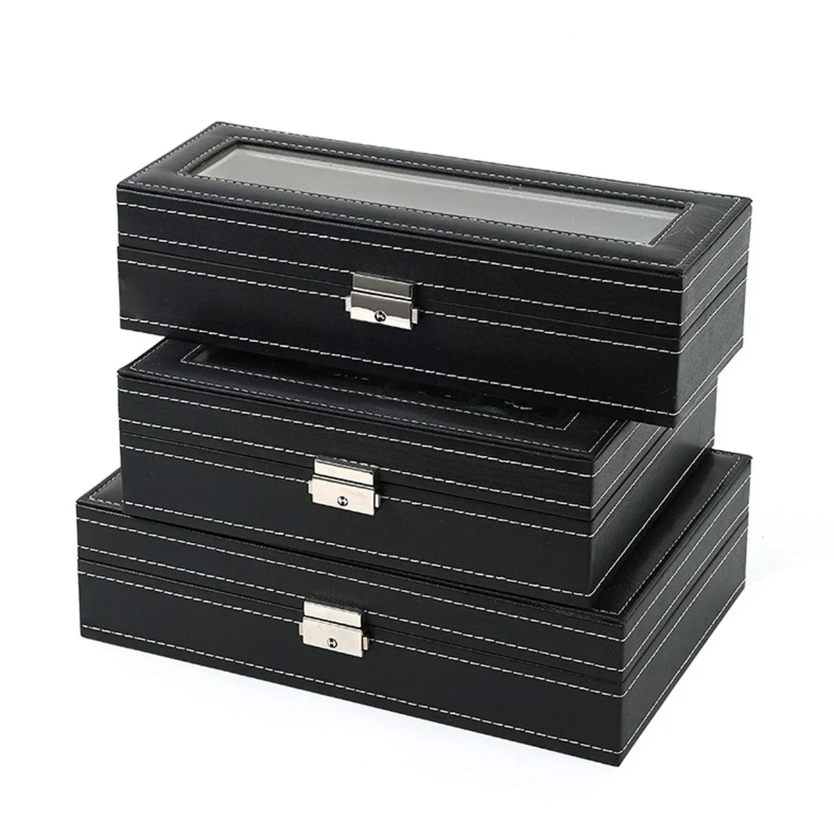 PU Leder uhr box 2/3/4/5/6/8/1 – Watch Display Case Glass Top 12 Slots Bewertung und Preis