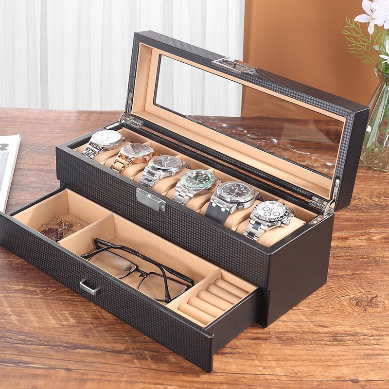 Heißer Verkauf: Uhrenbox aus P – Watch Display Case Glass Top 12 Slots Bewertung und Preis
