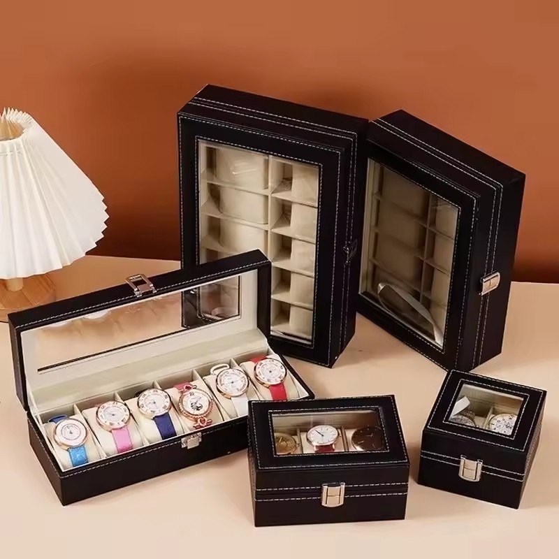 2/3/6/10/12 Slot PU Leder Uhr  – Watch Display Case Glass Top 12 Slots Bewertung und Preis
