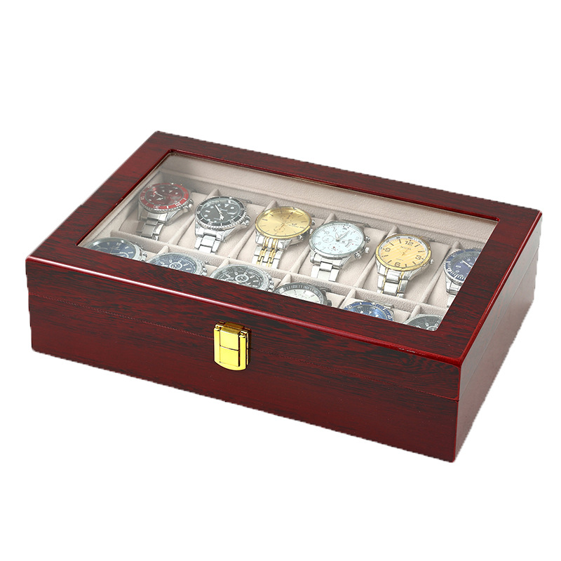 Holz 2/3/5/6/10/12 Slots Uhr B – Watch Display Case Glass Top 12 Slots Bewertung und Preis