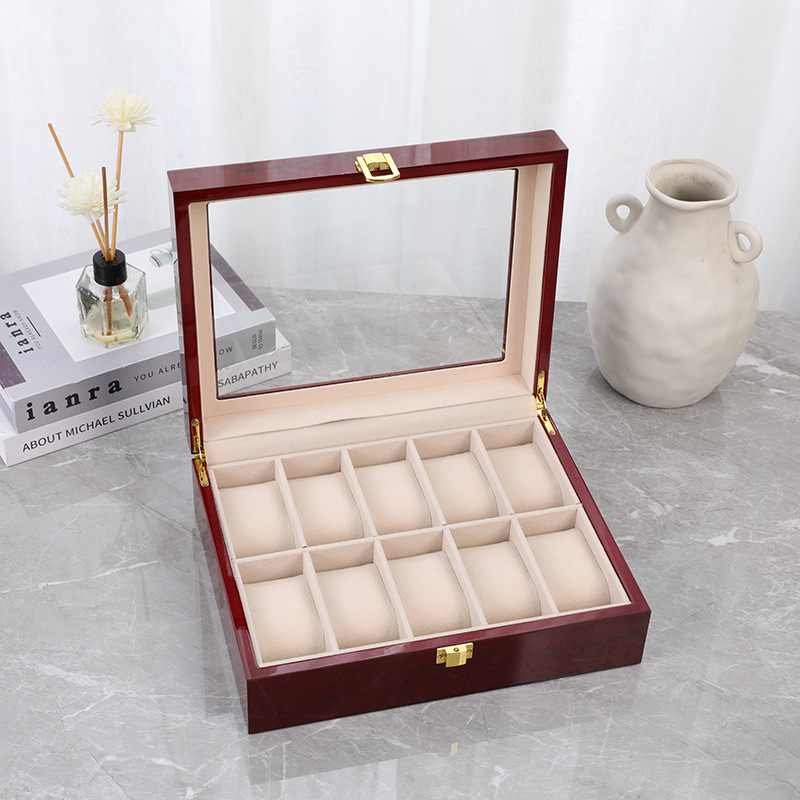 Holz 2/3/5/6/10/12 Slots Uhr B – Watch Display Case Glass Top 12 Slots Bewertung und Preis